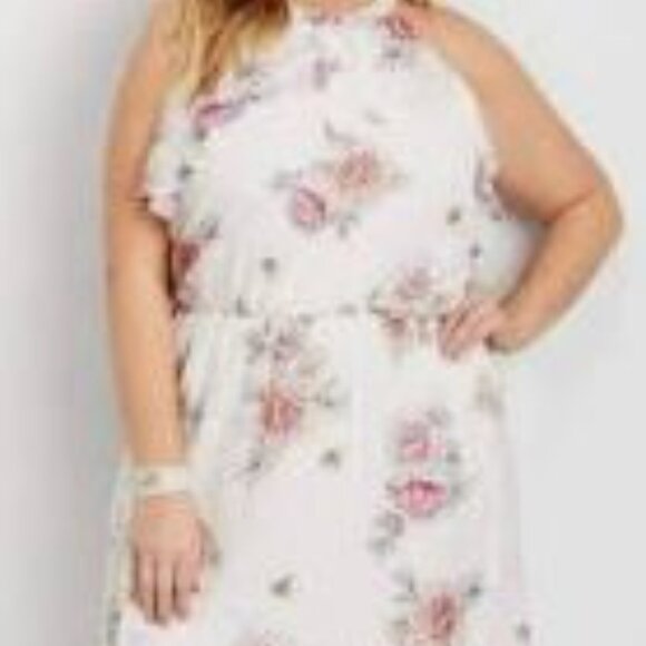Maurice's Plus Size Floral Flirty Dress Spring Summer Size 2 (20, 22) - Picture 2 of 5